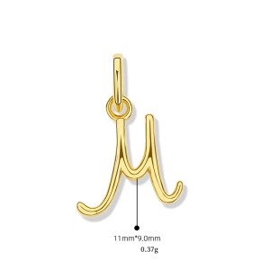 925 Sterling Silver Gold Tone Letter A to Z Pendant 90200092