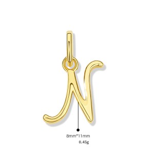 925 Sterling Silver Gold Tone Letter A to Z Pendant 90200092