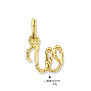 925 Sterling Silver Gold Tone Letter A to Z Pendant 90200092