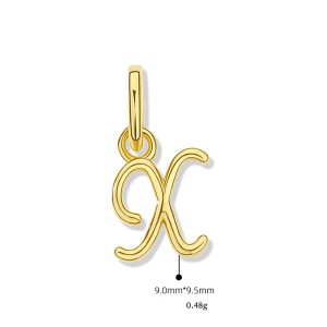 925 Sterling Silver Gold Tone Letter A to Z Pendant 90200092