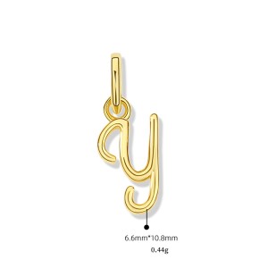 925 Sterling Silver Gold Tone Letter A to Z Pendant 90200092
