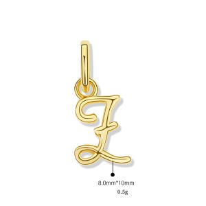 925 Sterling Silver Gold Tone Letter A to Z Pendant 90200092