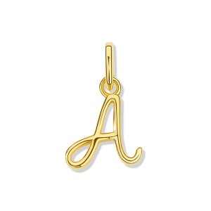 925 Sterling Silver Gold Tone Letter A to Z Pendant 90200092