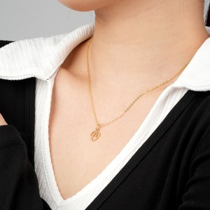 925 Sterling Silver Gold Tone Letter A to Z Pendant 90200092