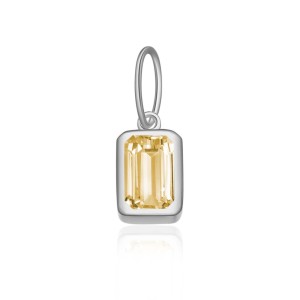 925 Sterling Silver Silver Tone Colorful Zirconia Birthstone Pendant 90200095