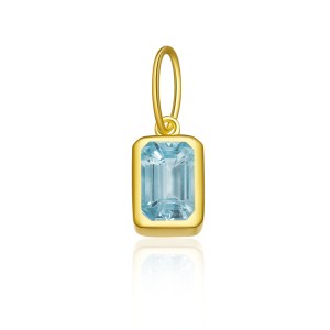 925 Sterling Silver Gold Tone Colorful Zirconia Birthstone Pendant 90200094