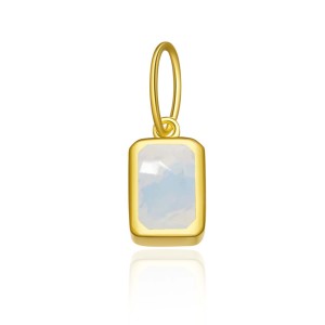 925 Sterling Silver Gold Tone Colorful Zirconia Birthstone Pendant 90200094