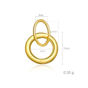 925 Sterling Silver Gold Tone Colorful Zirconia Birthstone Pendant 90200094