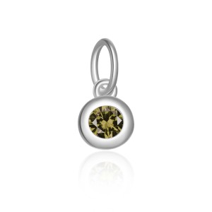 925 Sterling Silver Colorful Zirconia Birthstone Pendant 90200097