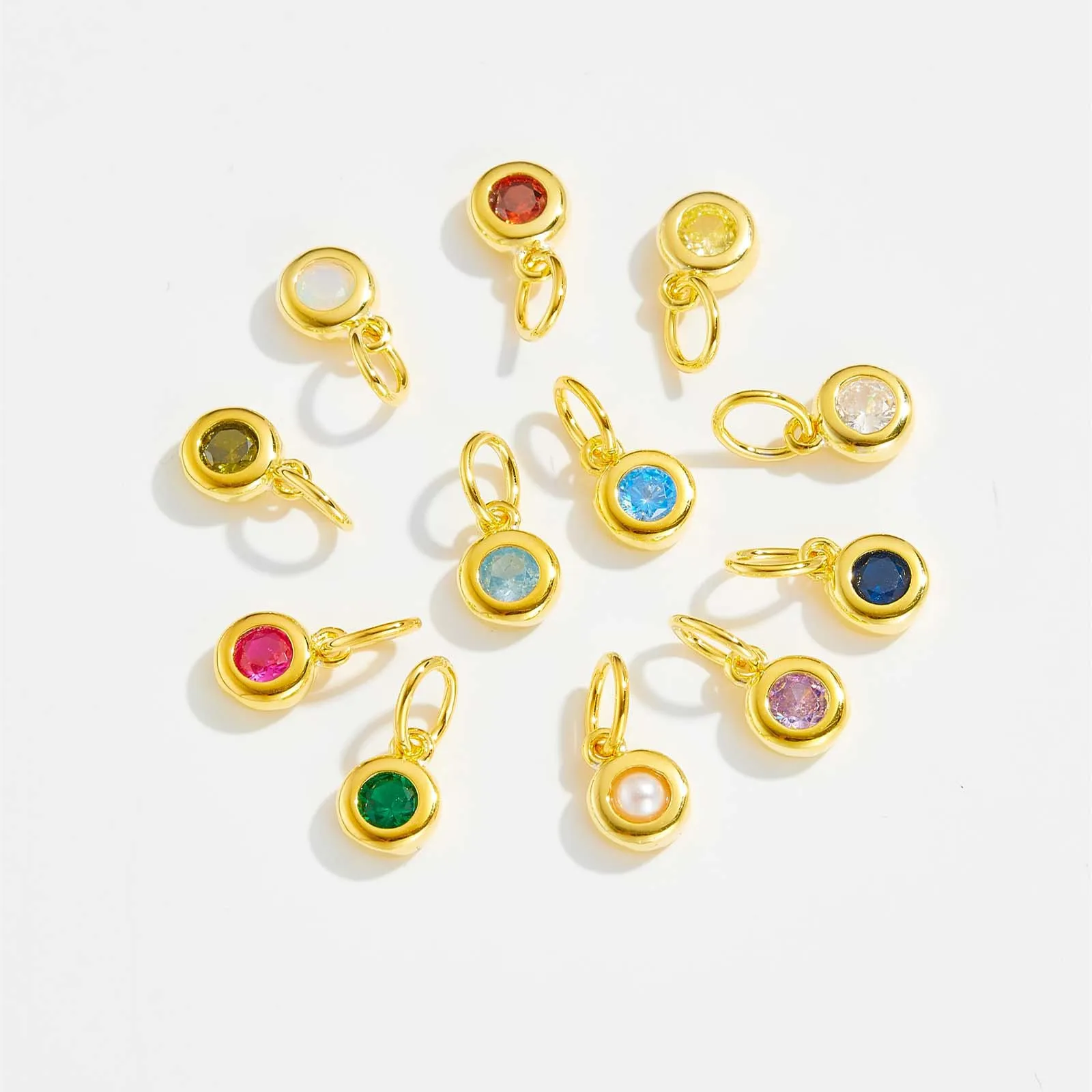 925 Sterling Silver Colorful Zirconia Birthstone Pendant 90200096 - image2