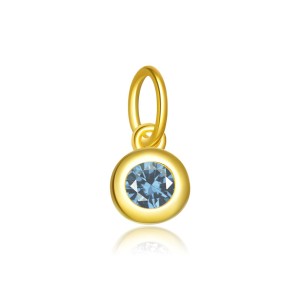 925 Sterling Silver Colorful Zirconia Birthstone Pendant 90200096