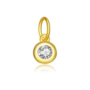 925 Sterling Silver Colorful Zirconia Birthstone Pendant 90200096