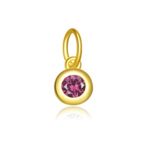 925 Sterling Silver Colorful Zirconia Birthstone Pendant 90200096