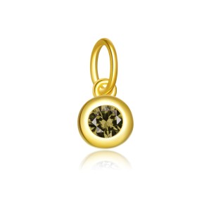 925 Sterling Silver Colorful Zirconia Birthstone Pendant 90200096