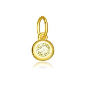 925 Sterling Silver Colorful Zirconia Birthstone Pendant 90200096
