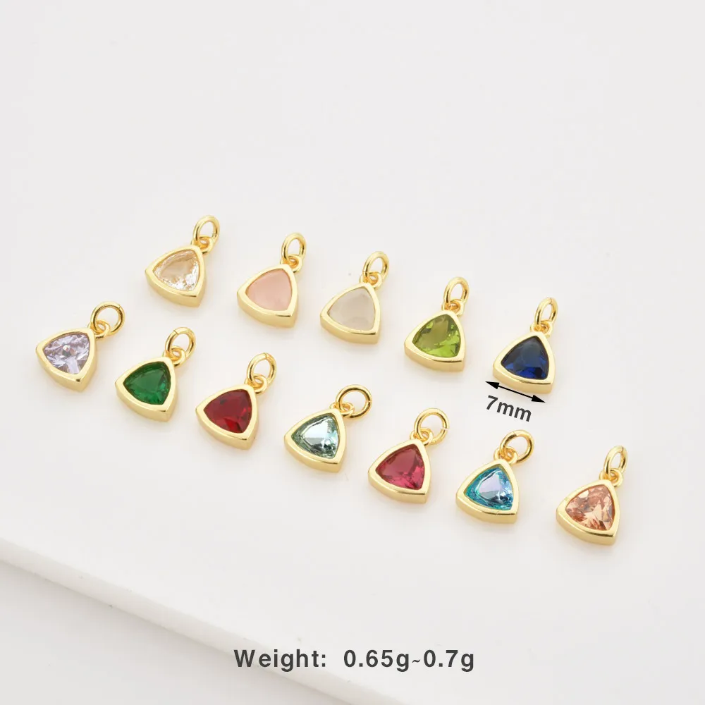 S925 Colorful Zirconia Birthstone Pendant 90200098 - image2