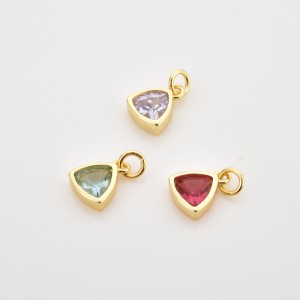 S925 Colorful Zirconia Birthstone Pendant 90200098