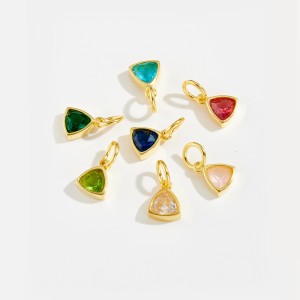 S925 Colorful Zirconia Birthstone Pendant 90200098