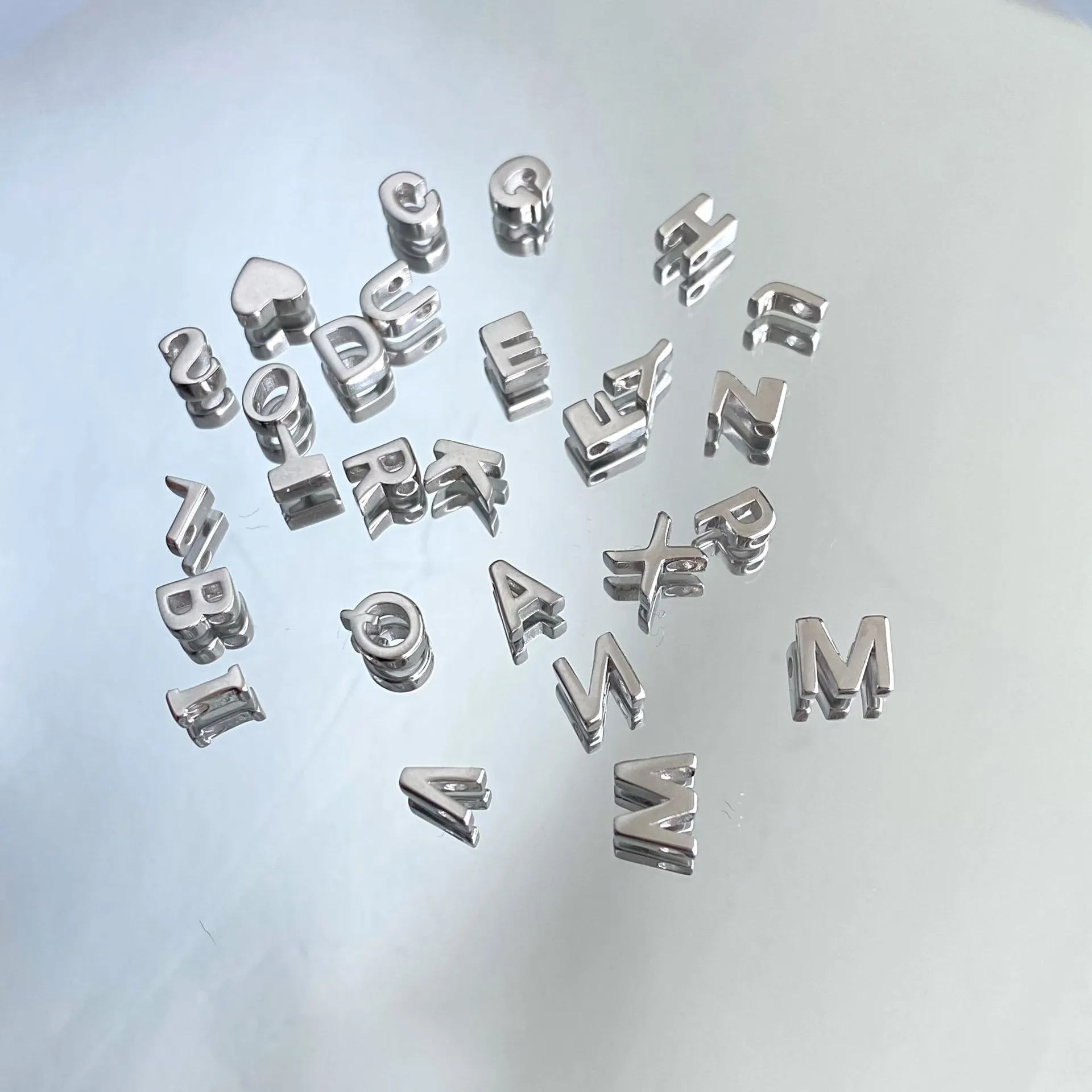 925 Sterling Silver Alphabet Letter Pendant  90200103 - image1