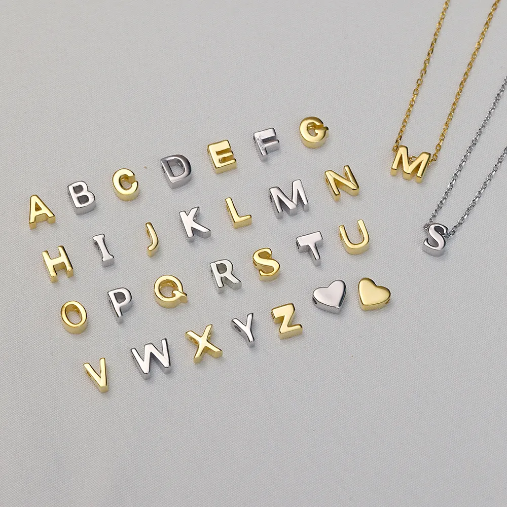 925 Sterling Silver Alphabet Letter Pendant  90200103