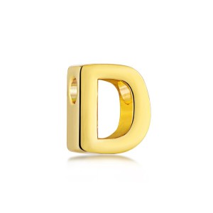 925 Sterling Silver Gold Tone Alphabet Letter Pendant 90200104