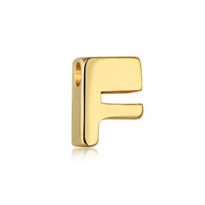 925 Sterling Silver Gold Tone Alphabet Letter Pendant 90200104