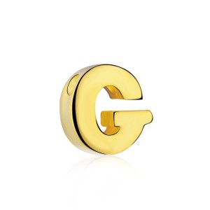 925 Sterling Silver Gold Tone Alphabet Letter Pendant 90200104