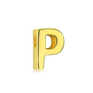 925 Sterling Silver Gold Tone Alphabet Letter Pendant 90200104