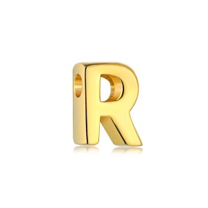 925 Sterling Silver Gold Tone Alphabet Letter Pendant 90200104
