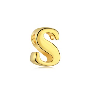 925 Sterling Silver Gold Tone Alphabet Letter Pendant 90200104