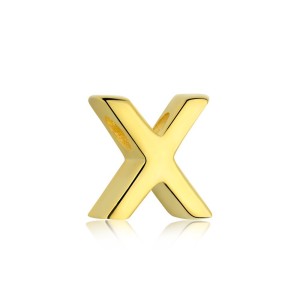 925 Sterling Silver Gold Tone Alphabet Letter Pendant 90200104