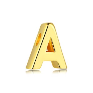 925 Sterling Silver Gold Tone Alphabet Letter Pendant 90200104
