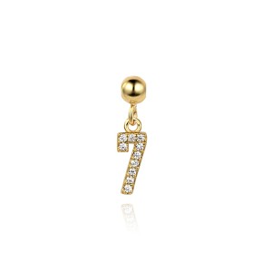 925 Sterling Silver Number Charm Bracelet 90200105
