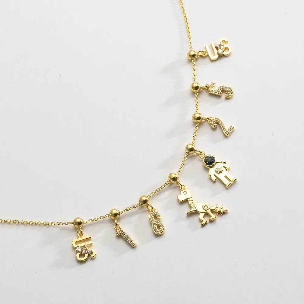 925 Sterling Silver Number Charm Bracelet 90200105 - image1
