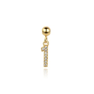 925 Sterling Silver Number Charm Bracelet 90200105