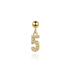 925 Sterling Silver Number Charm Bracelet 90200105