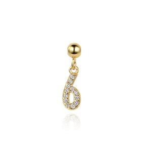 925 Sterling Silver Number Charm Bracelet 90200105