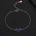 Silver Cubic Zirconia Butterfly Chain Bracelet 100100013