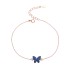 Silver Cubic Zirconia Butterfly Chain Bracelet 100100013