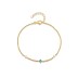 Silver Cubic Zirconia Turquoise Chain Bracelet 100100018