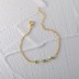 Silver Cubic Zirconia Turquoise Chain Bracelet 100100019