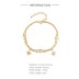 Silver Cubic Zirconia Star Layered Chain Bracelet 100100020