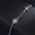 925 Sterling Silver CZ Evil Eye Cross Bracelets 100100040