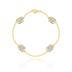 925 Sterling Silver Rectangle CZ Chain Bracelets 100100042