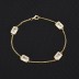 925 Sterling Silver Rectangle CZ Chain Bracelets 100100042