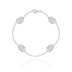 925 Sterling Silver Rectangle CZ Chain Bracelets 100100042