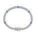 925 Sterling Silver Full Zirconia Evil Eye Chain Bracelets 100100044