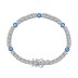 925 Sterling Silver Full Zirconia Evil Eye Chain Bracelets 100100044