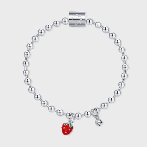 Sterling Silver Beads Strawberry Bracelets 100100048