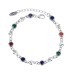 Sterling Silver Rainbow Zirconia Heart Bracelets 100100049